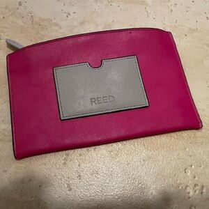 REED pink/orange/grey colorblock wallet/zip pouch